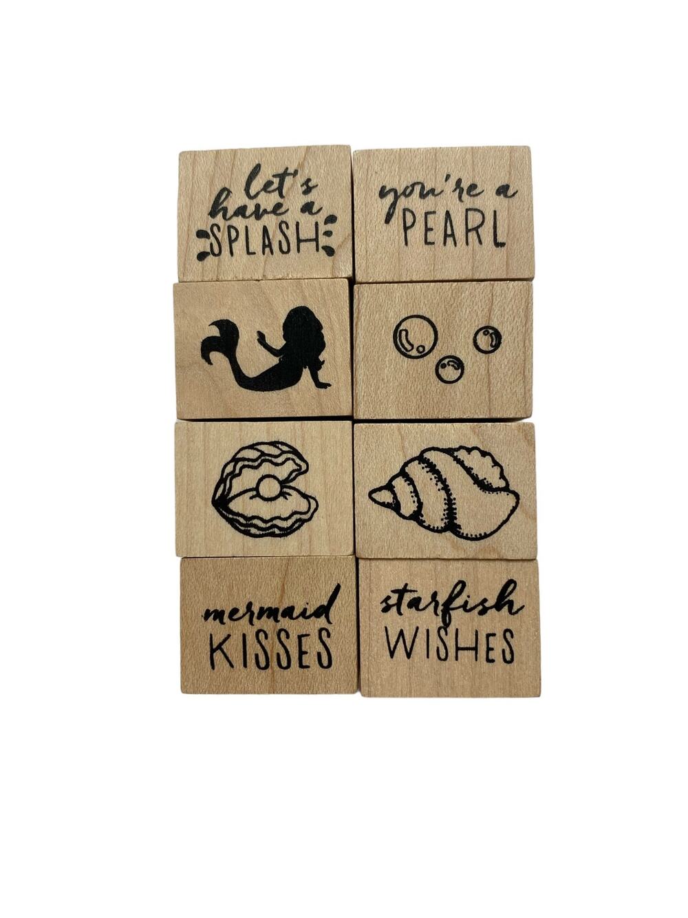 HERO ARTS Ink N Stamp Mermaid Kisses Woodblock Stamp Set of 8 #LP457